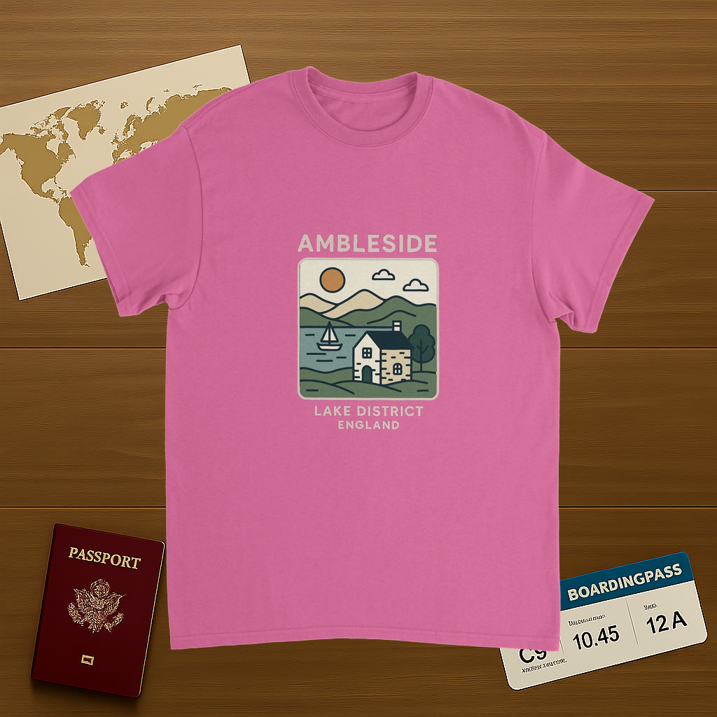 Ambleside Lake District England Unisex Travel T-Shirt