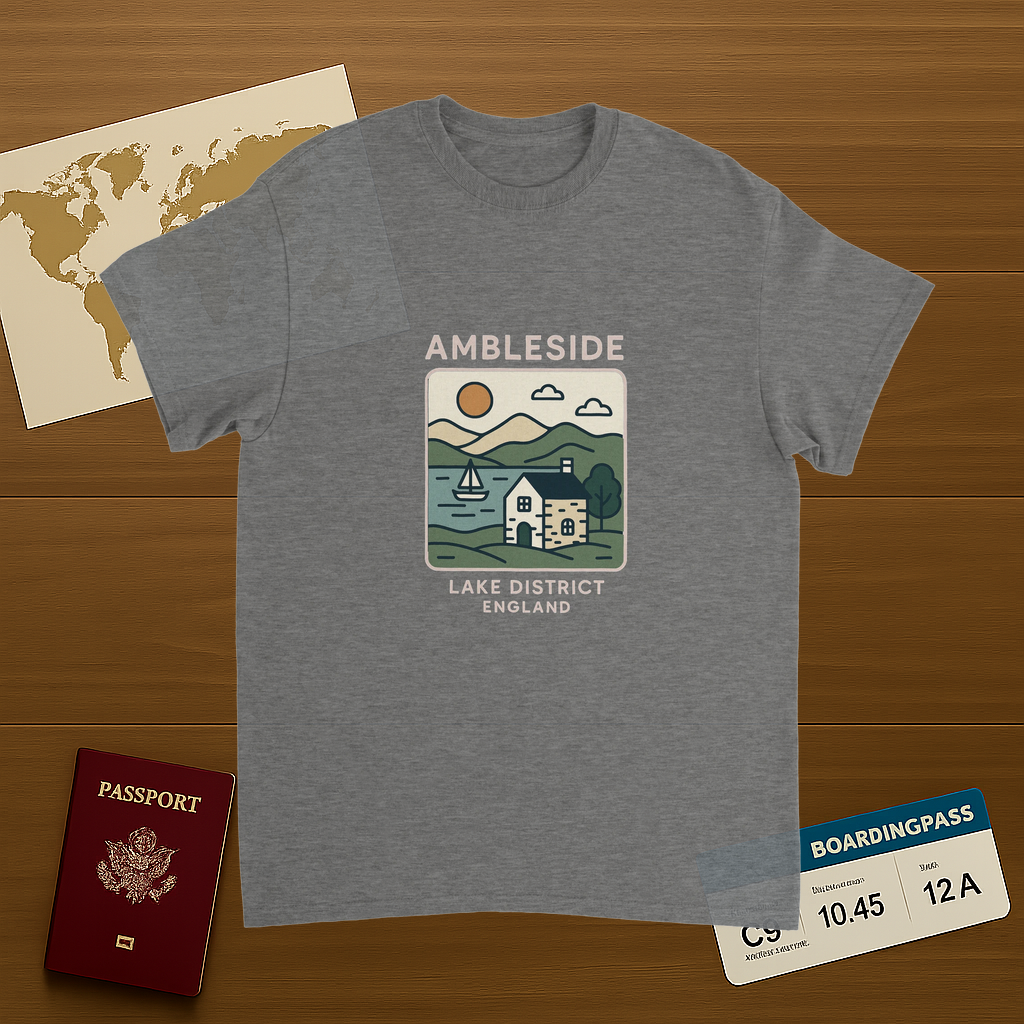Ambleside Lake District England Unisex Travel T-Shirt