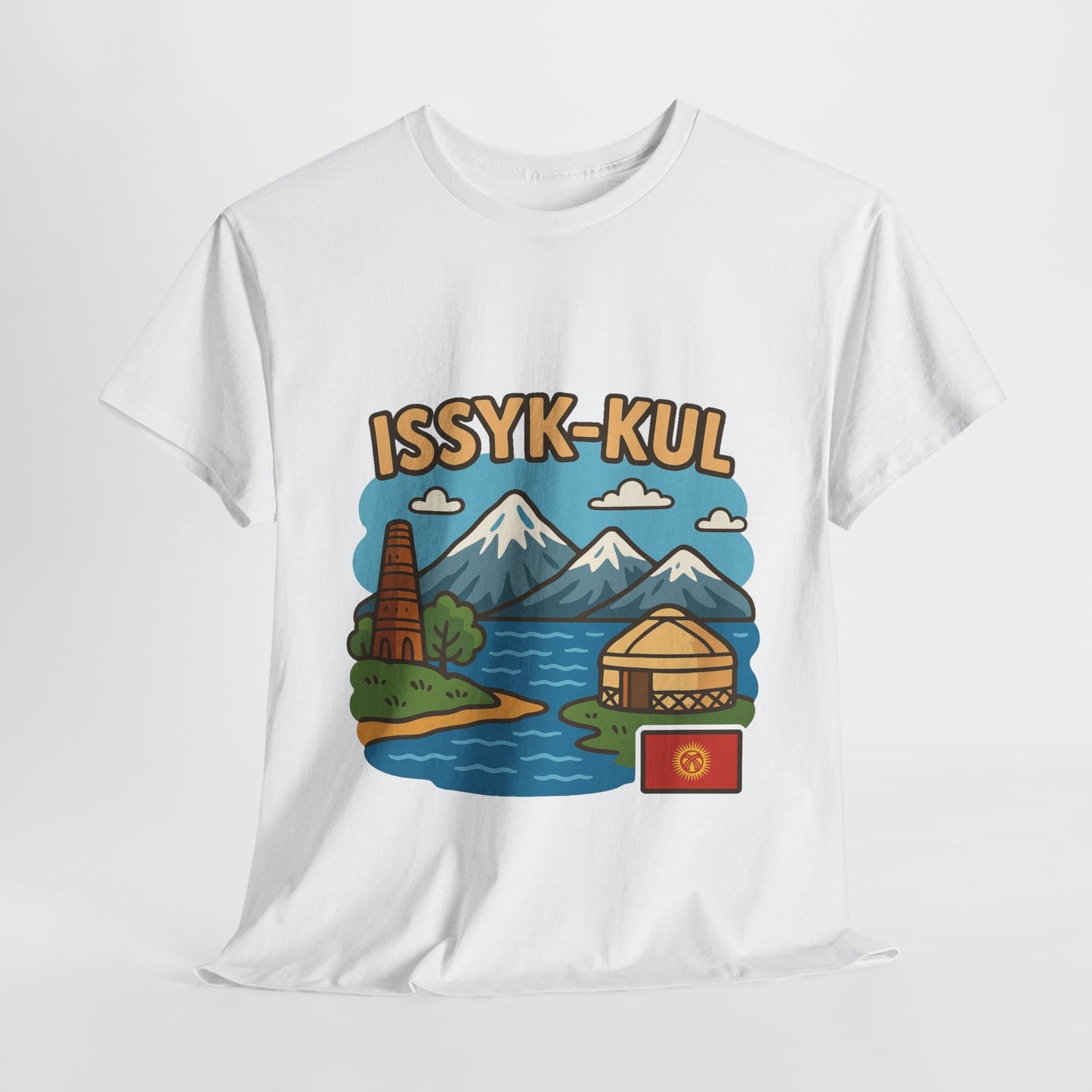 Issyk-Kul Kyrgyzstan Travel T-Shirt – Vintage Unisex Souvenir Tee