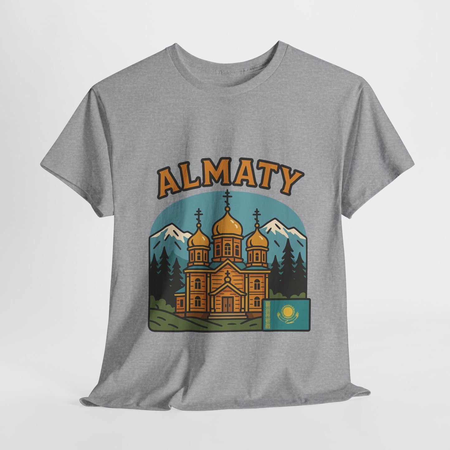 Almaty Kazakhstan Travel T-Shirt – Vintage Unisex Souvenir Tee