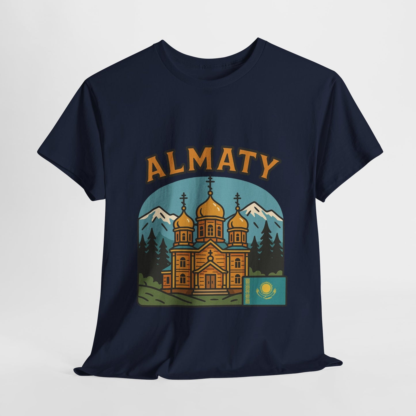 Almaty Kazakhstan Travel T-Shirt – Vintage Unisex Souvenir Tee