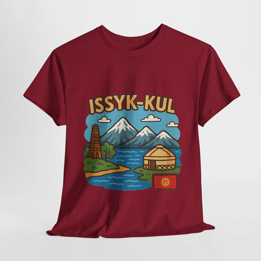 Issyk-Kul Kyrgyzstan Travel T-Shirt – Vintage Unisex Souvenir Tee