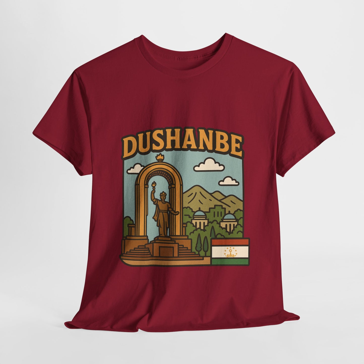Dushanbe Tajikistan Travel T-Shirt – Vintage Unisex Souvenir Tee