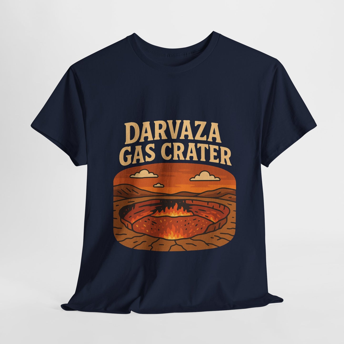Darvaza Gas Crater Travel T-Shirt – Vintage Unisex Turkmenistan Tee