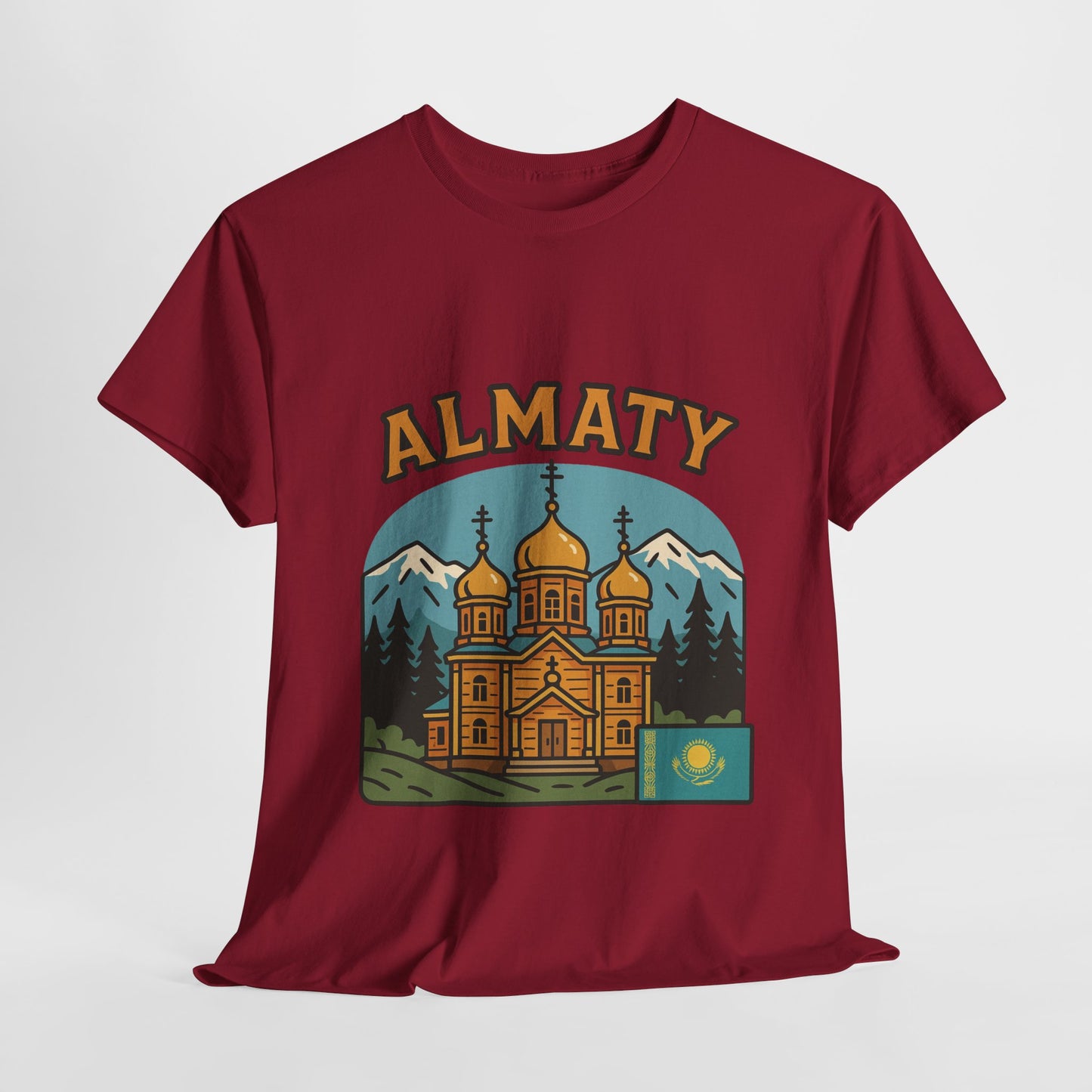 Almaty Kazakhstan Travel T-Shirt – Vintage Unisex Souvenir Tee