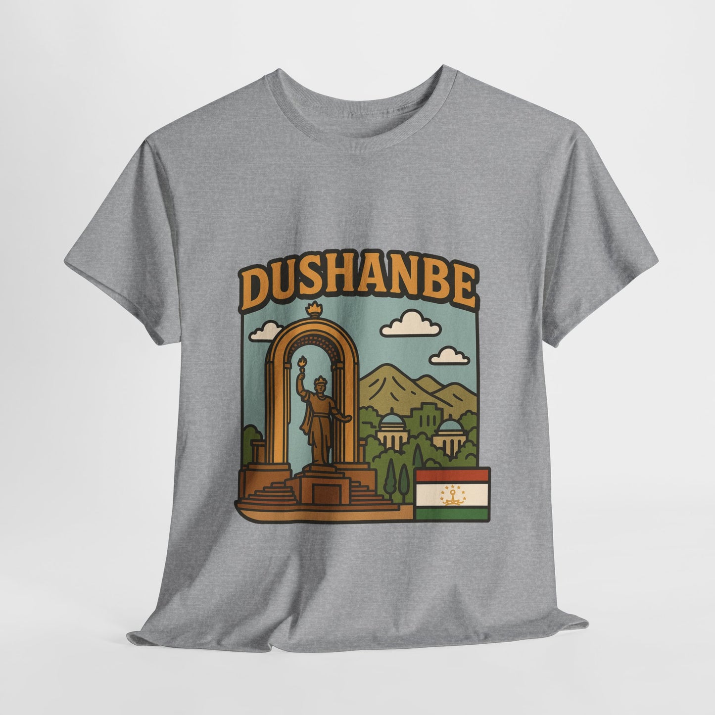 Dushanbe Tajikistan Travel T-Shirt – Vintage Unisex Souvenir Tee