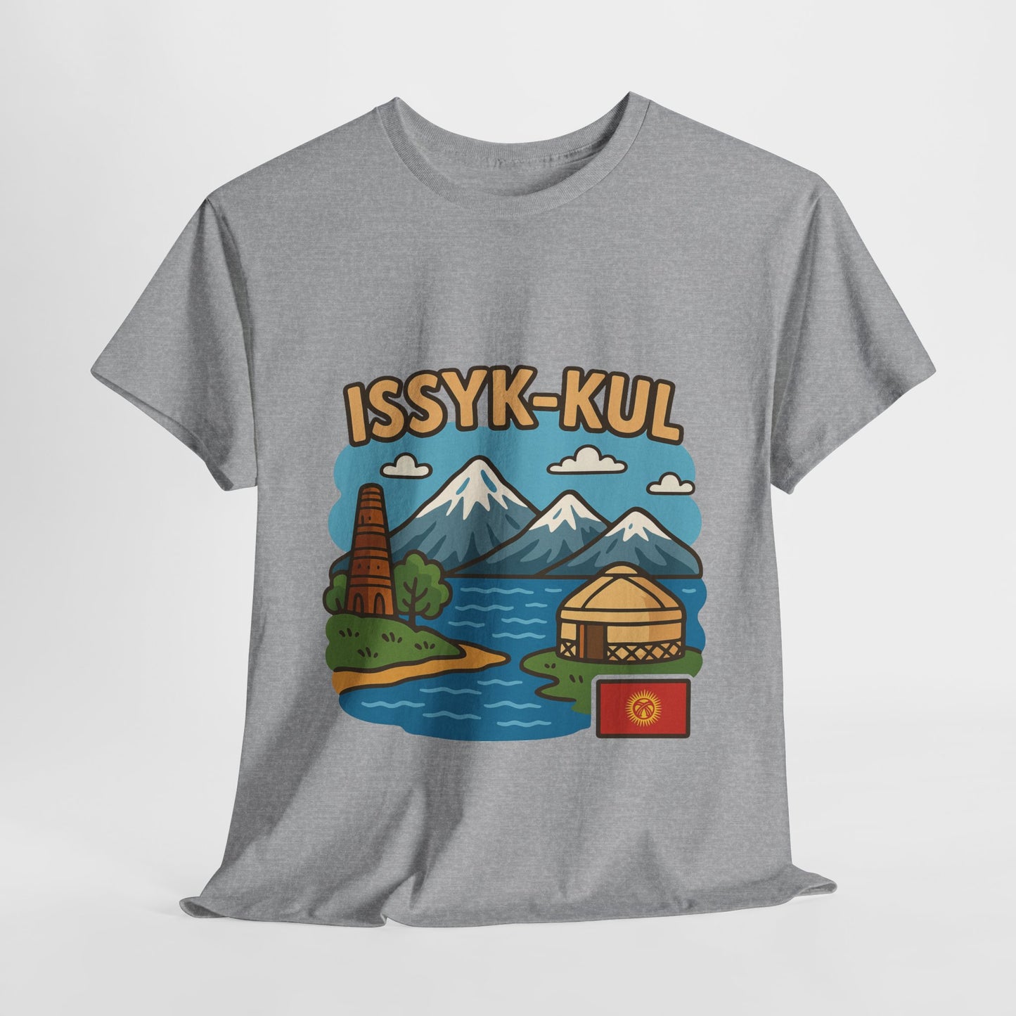 Issyk-Kul Kyrgyzstan Travel T-Shirt – Vintage Unisex Souvenir Tee