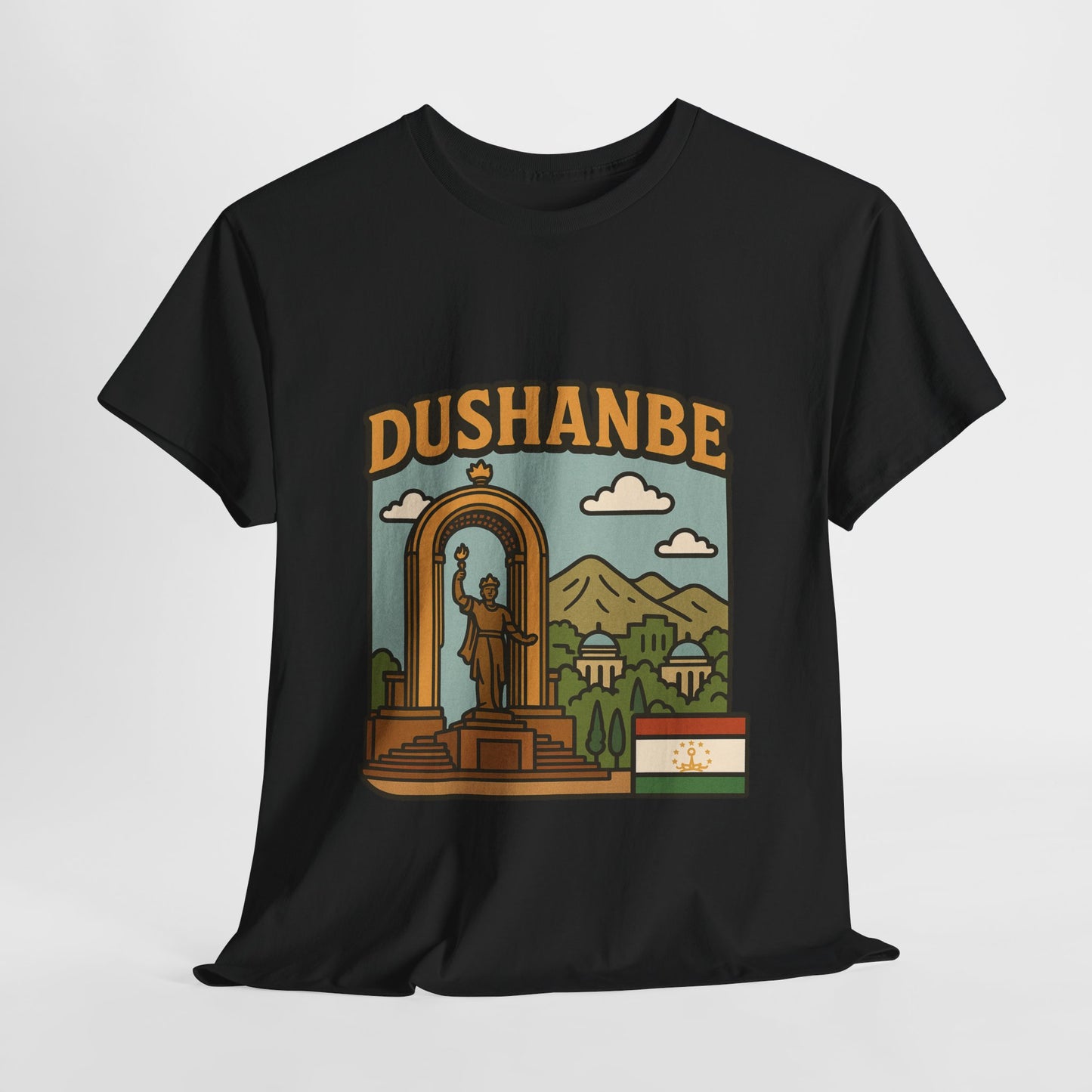 Dushanbe Tajikistan Travel T-Shirt – Vintage Unisex Souvenir Tee