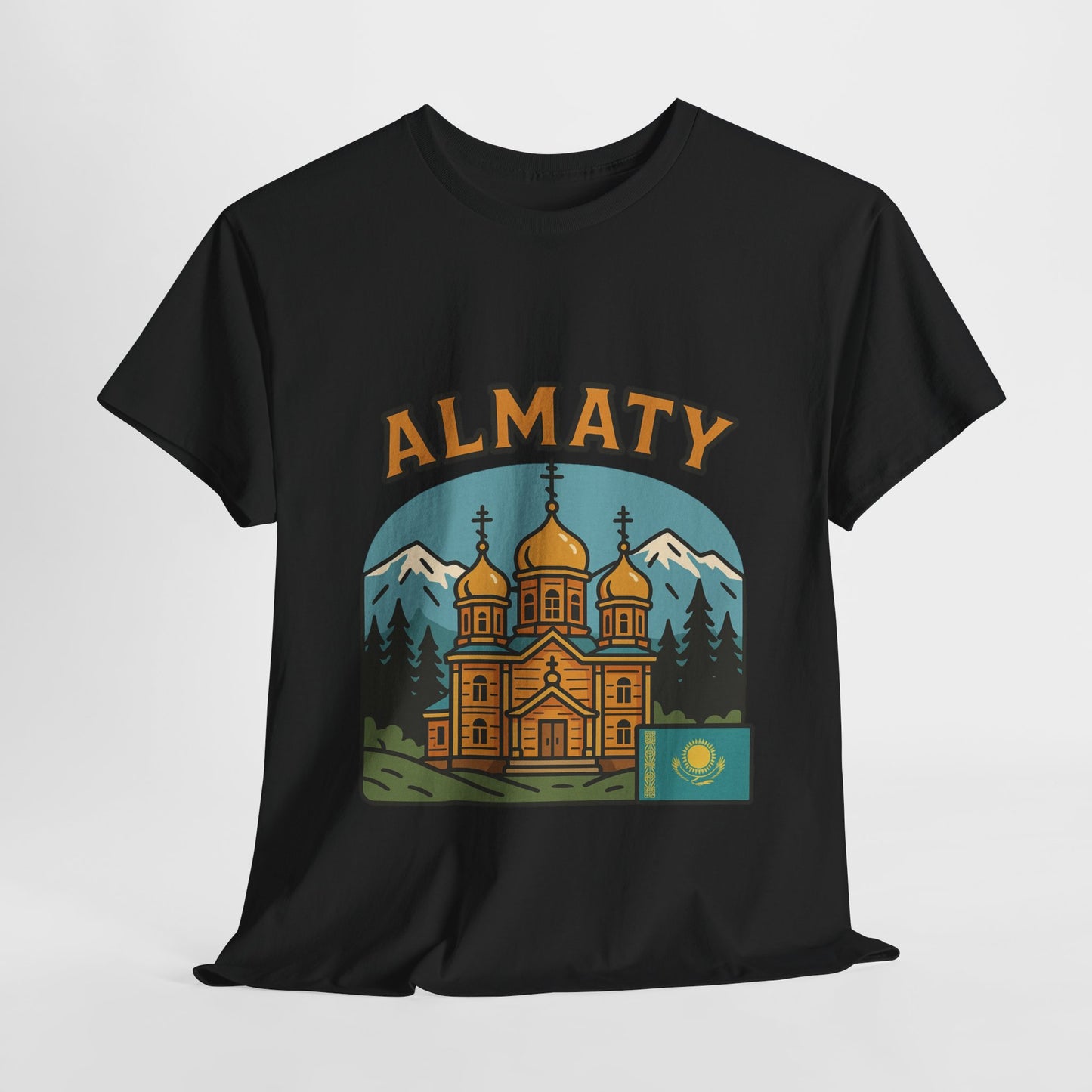 Almaty Kazakhstan Travel T-Shirt – Vintage Unisex Souvenir Tee