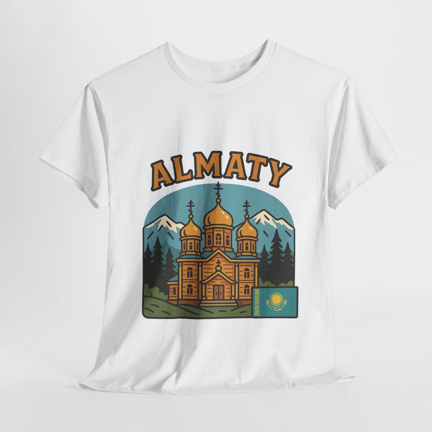 Almaty Kazakhstan Travel T-Shirt – Vintage Unisex Souvenir Tee