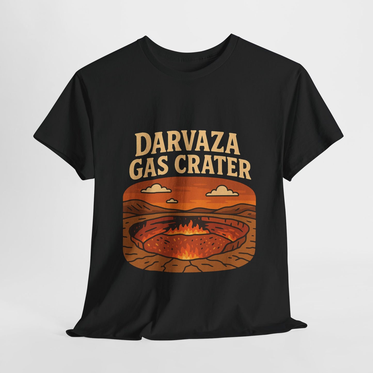 Darvaza Gas Crater Travel T-Shirt – Vintage Unisex Turkmenistan Tee