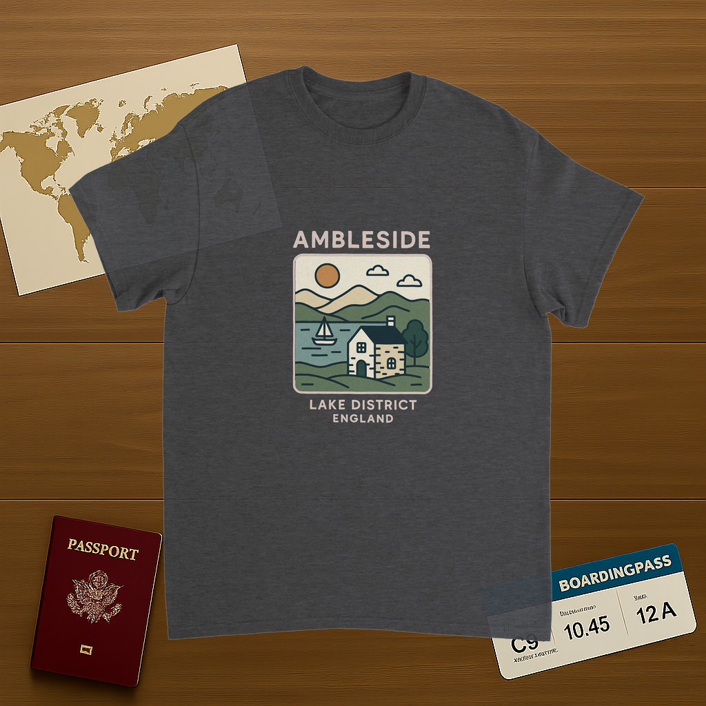 Ambleside Lake District England Unisex Travel T-Shirt