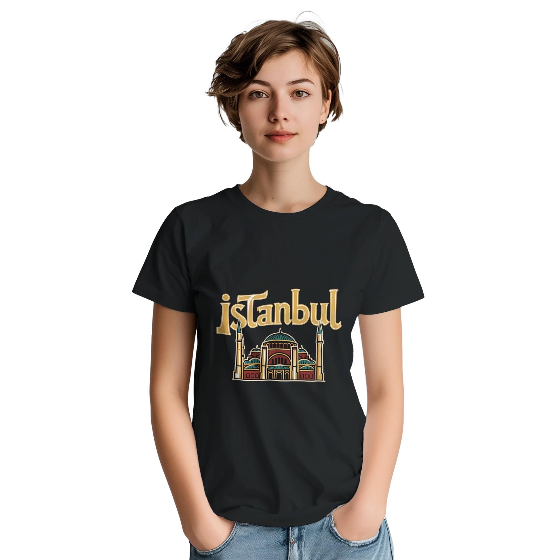 Istanbul Turkey Unisex Travel T-Shirt featuring a person