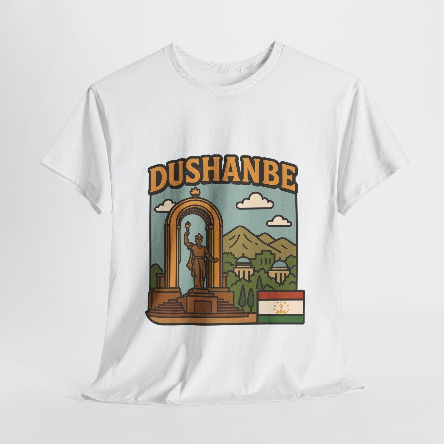 Dushanbe Tajikistan Travel T-Shirt – Vintage Unisex Souvenir Tee