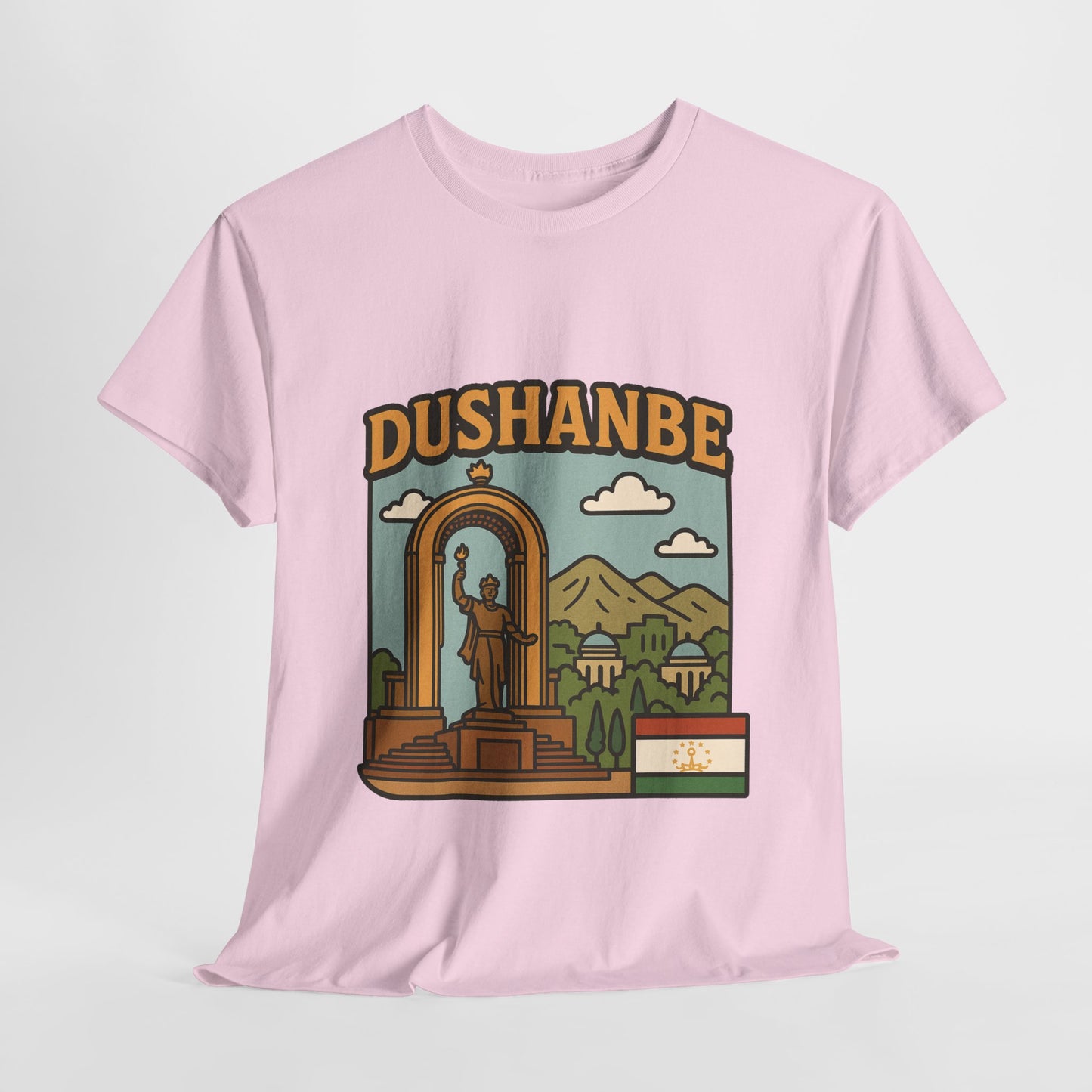 Dushanbe Tajikistan Travel T-Shirt – Vintage Unisex Souvenir Tee