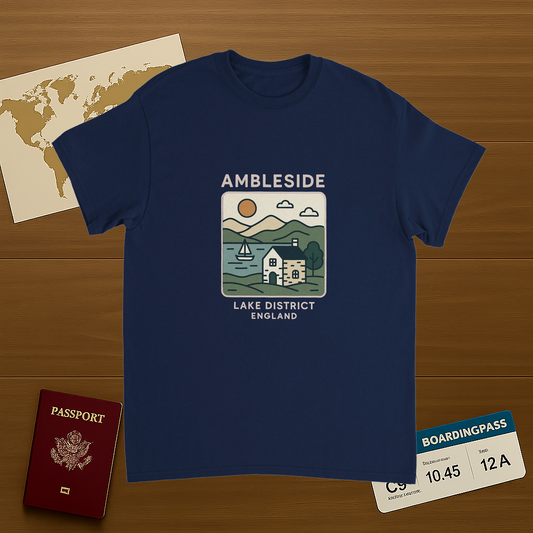 Ambleside Lake District England Unisex Travel T-Shirt