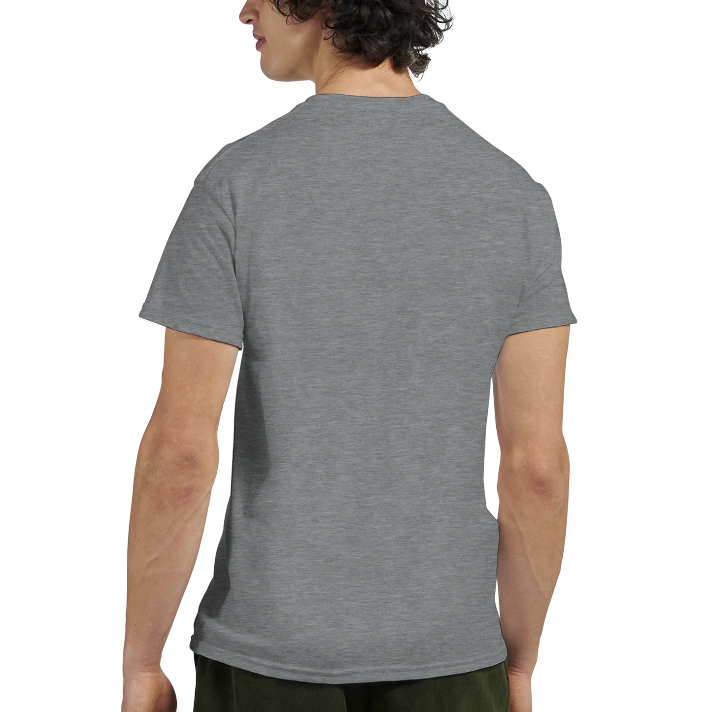 Hong Kong Unisex Travel T-Shirt featuring a man from the back
