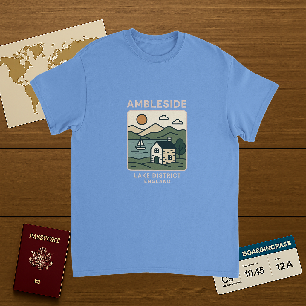 Ambleside Lake District England Unisex Travel T-Shirt