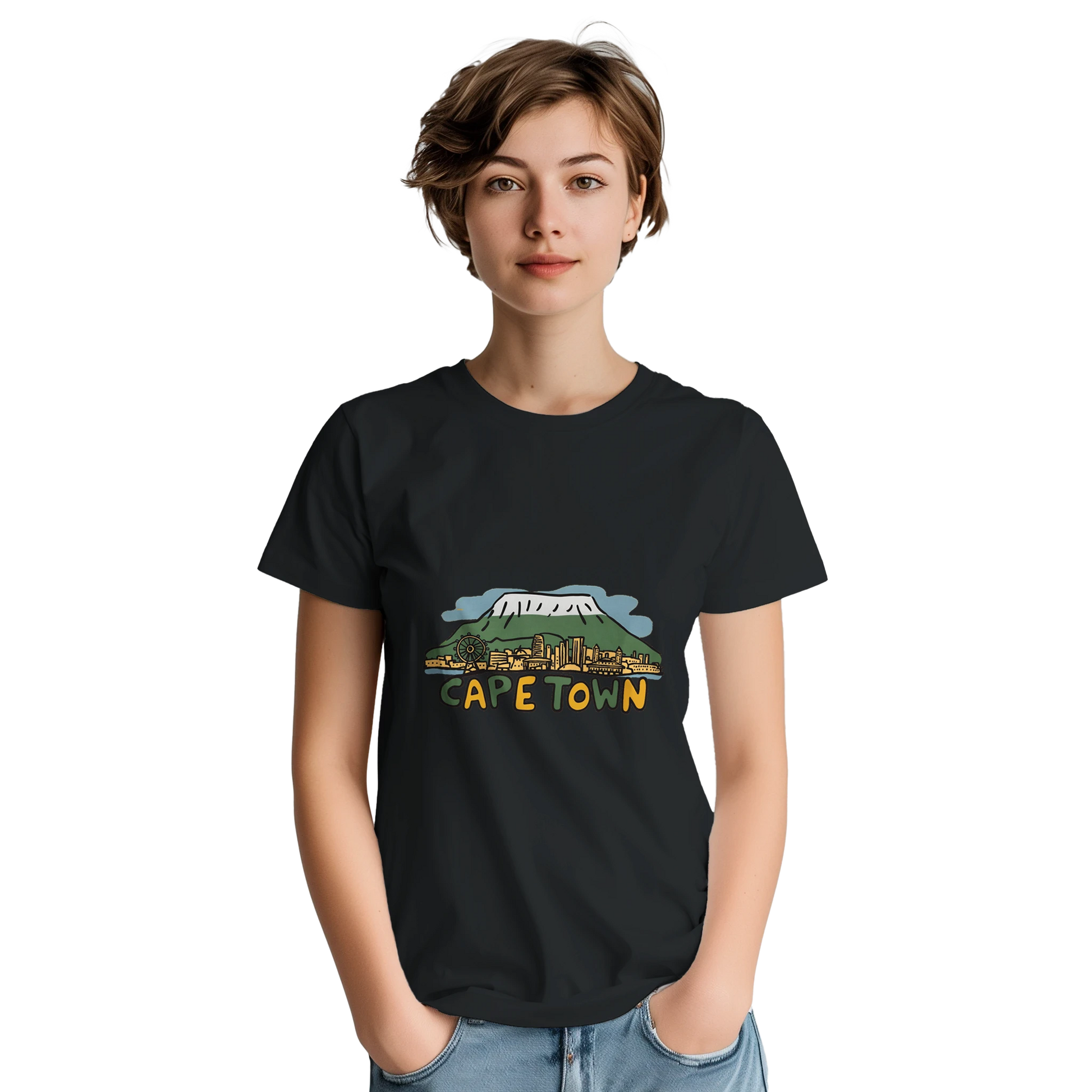 Cape Town South Africa Unisex Travel T-Shirt featuring a person