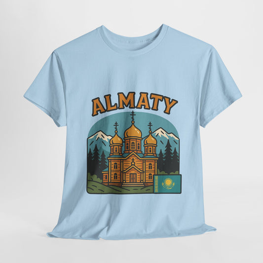 Almaty Kazakhstan Travel T-Shirt – Vintage Unisex Souvenir Tee