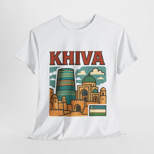 Khiva Uzbekistan Travel T-Shirt – Vintage Unisex Souvenir Tee