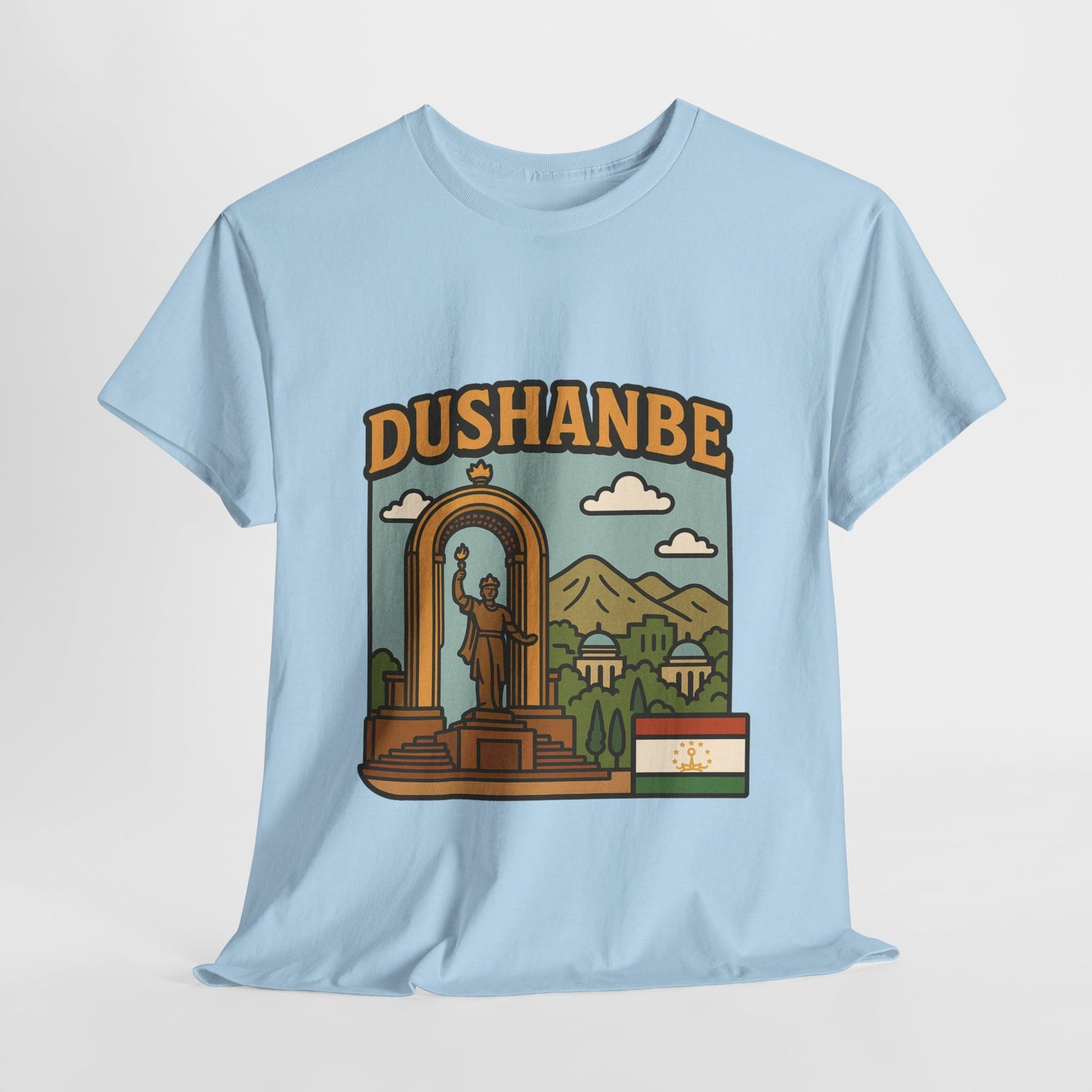 Dushanbe Tajikistan Travel T-Shirt – Vintage Unisex Souvenir Tee