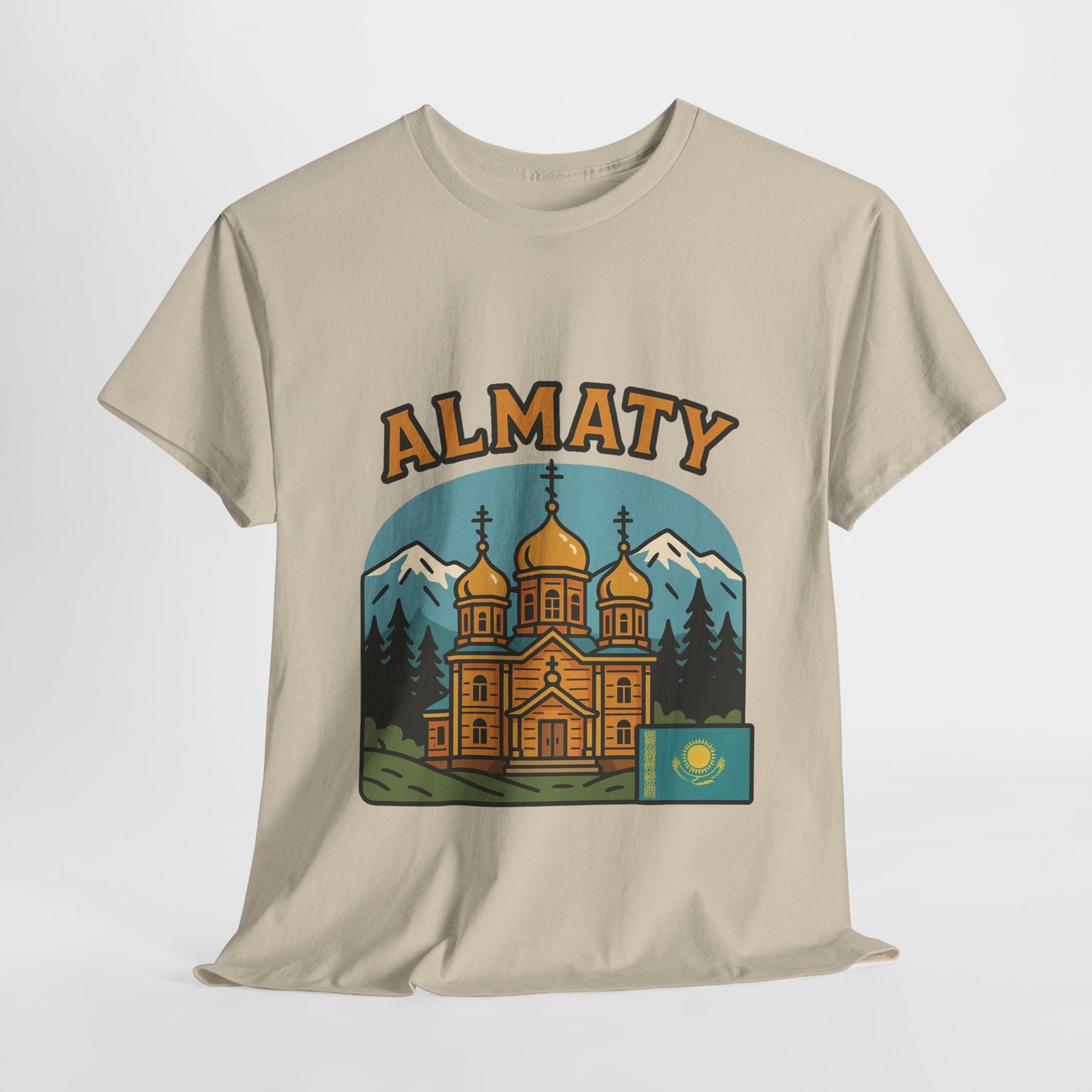 Almaty Kazakhstan Travel T-Shirt – Vintage Unisex Souvenir Tee