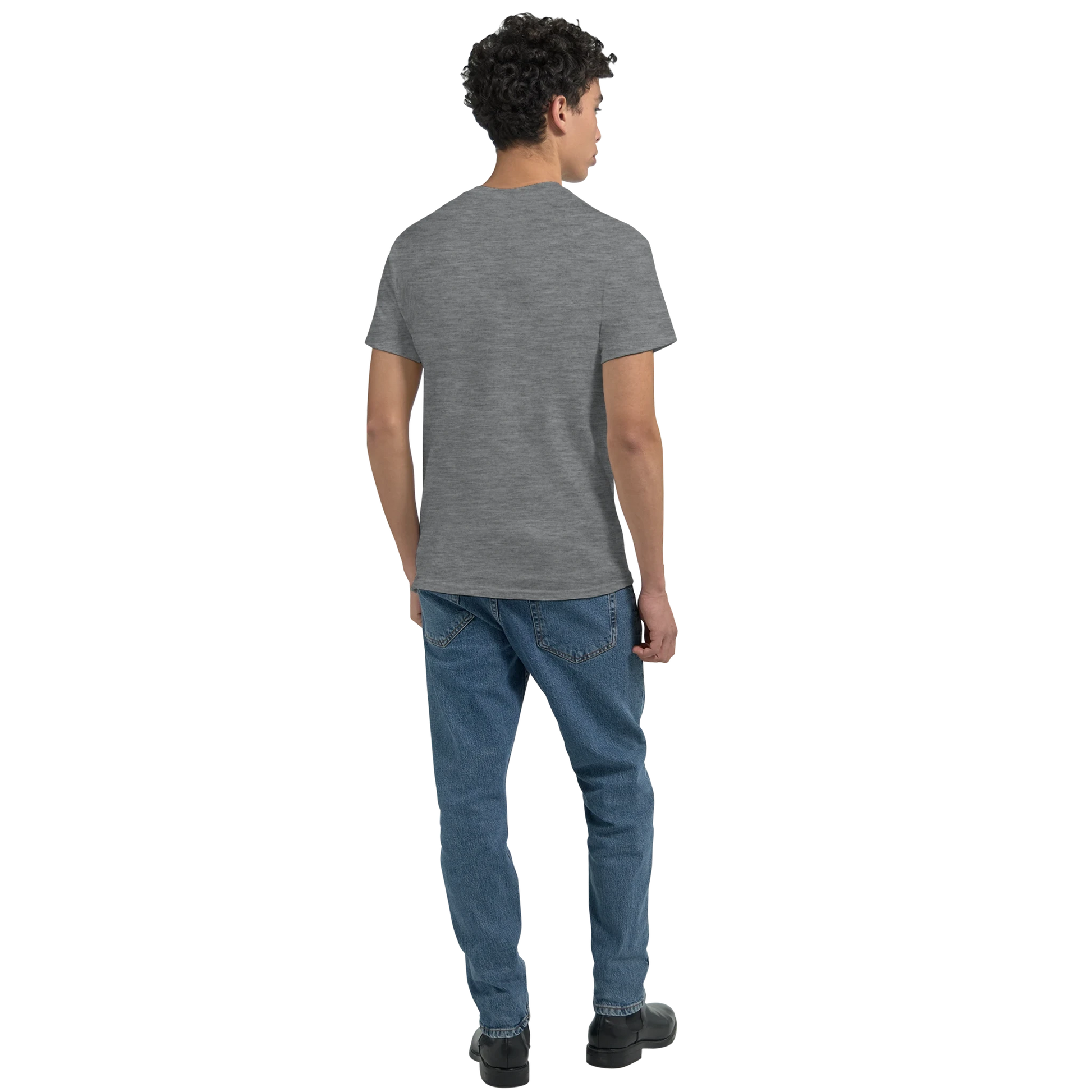 Uyuni Bolivia Unisex Travel T-Shirt featuring a man from the back