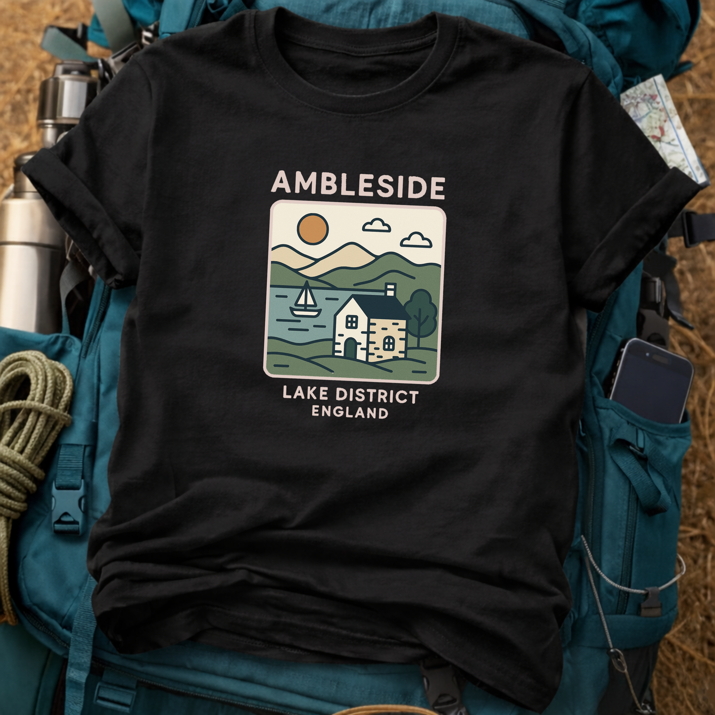 Ambleside Lake District England Unisex Travel T-Shirt