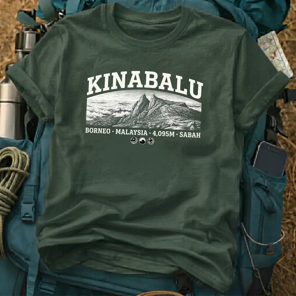 Kinabalu Borneo T-Shirt – Malaysia Mountain Tee