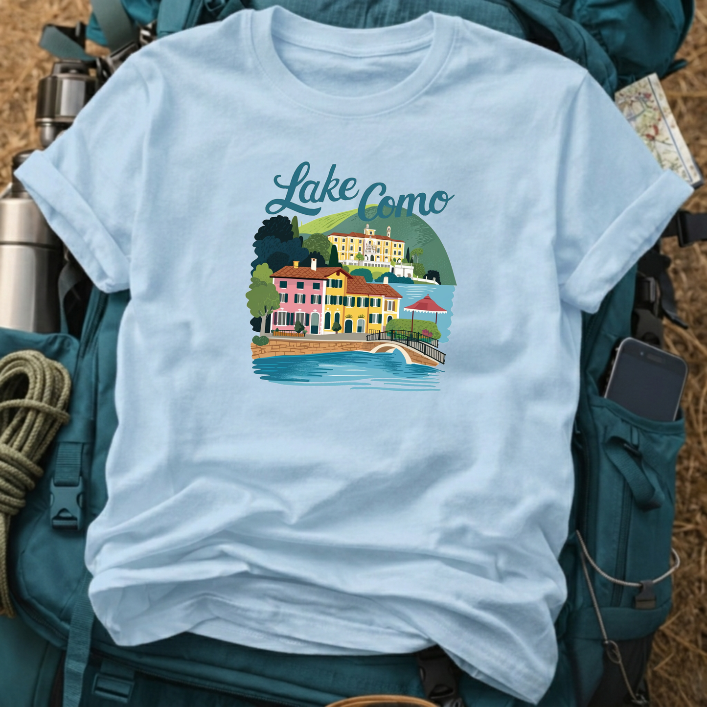 Lake Como Italy Unisex Travel T-Shirt
