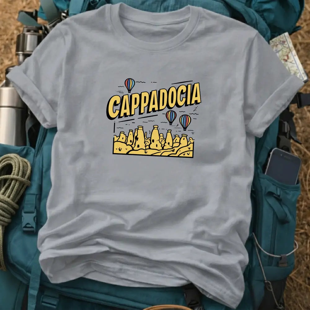 Cappadocia Graphic Tee - Hot Air Balloon Travel T‑Shirt