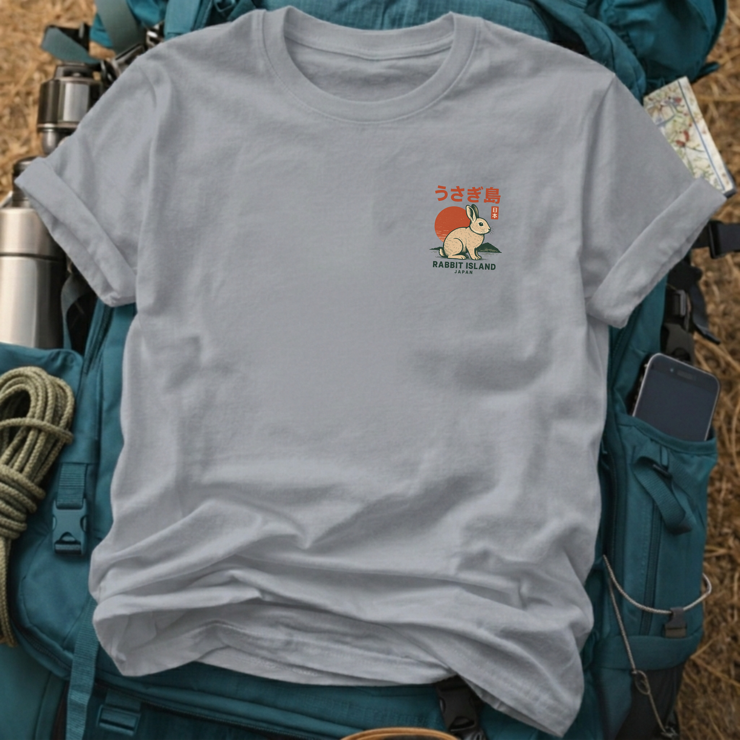 Rabbit Island Japan Travel T-Shirt - Okunoshima Graphic Tee