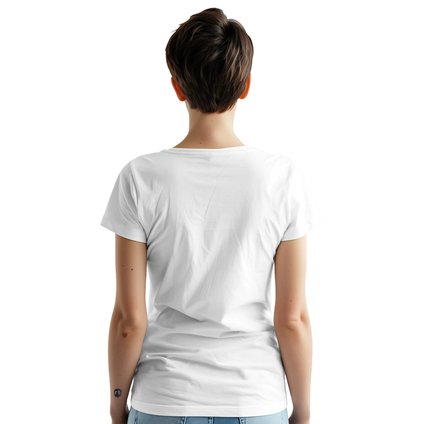 Kathmandu Nepal Unisex Travel T-Shirt featuring a person from the back