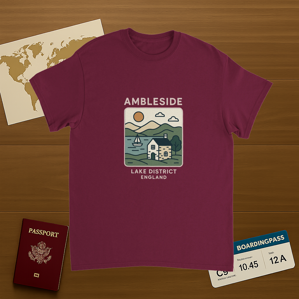 Ambleside Lake District England Unisex Travel T-Shirt