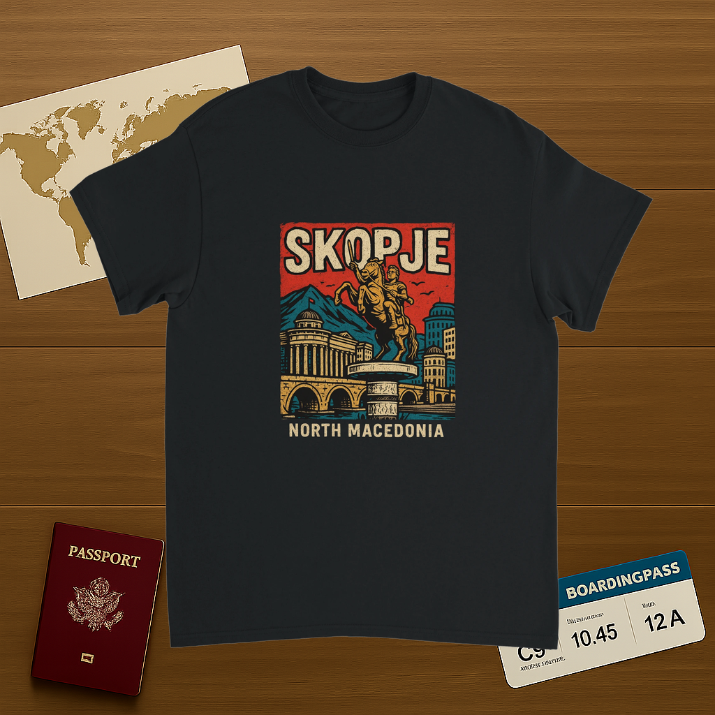 Skopje North Macedonia Unisex Travel T-Shirt