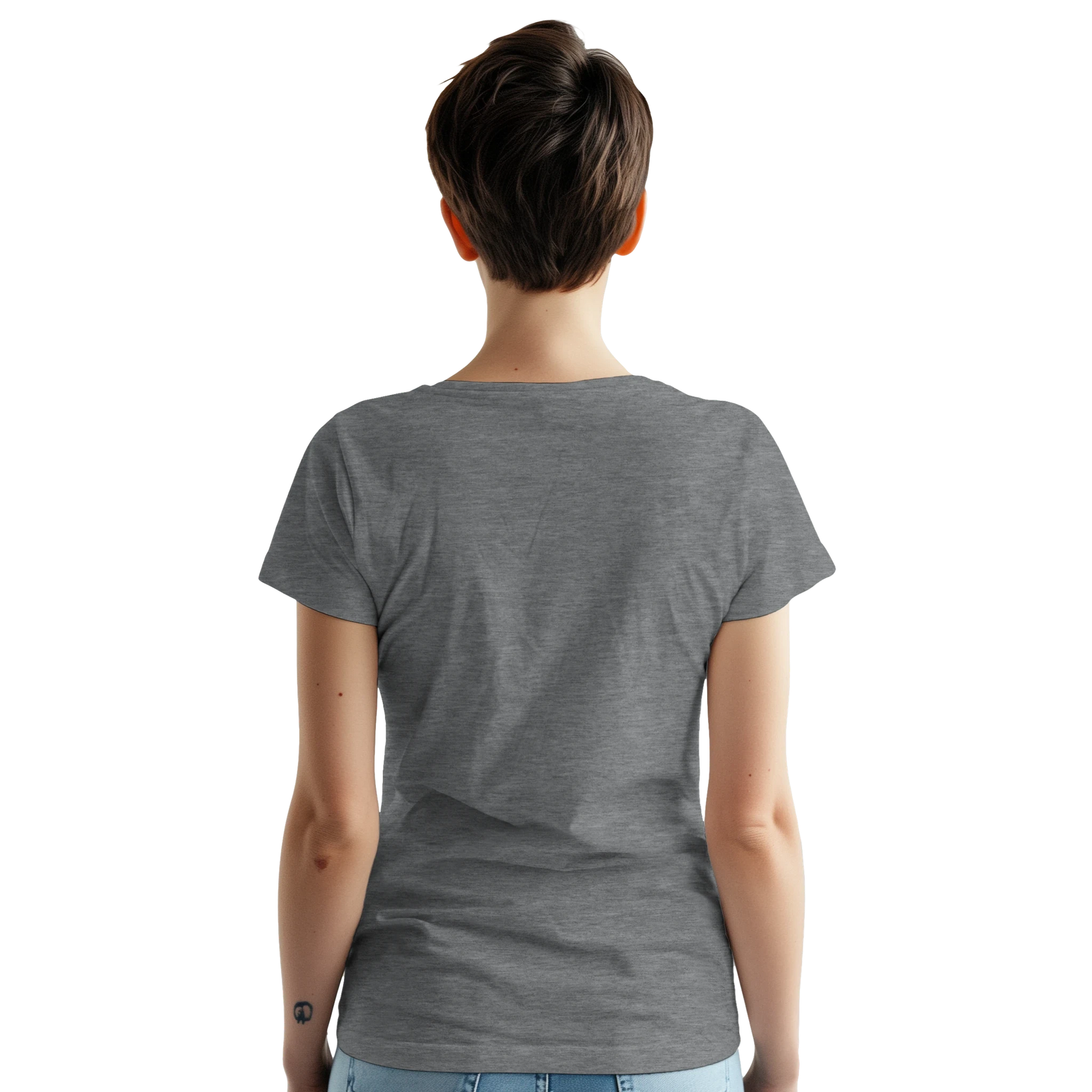 Cyprus Unisex Travel T-Shirt featuring a person from the back