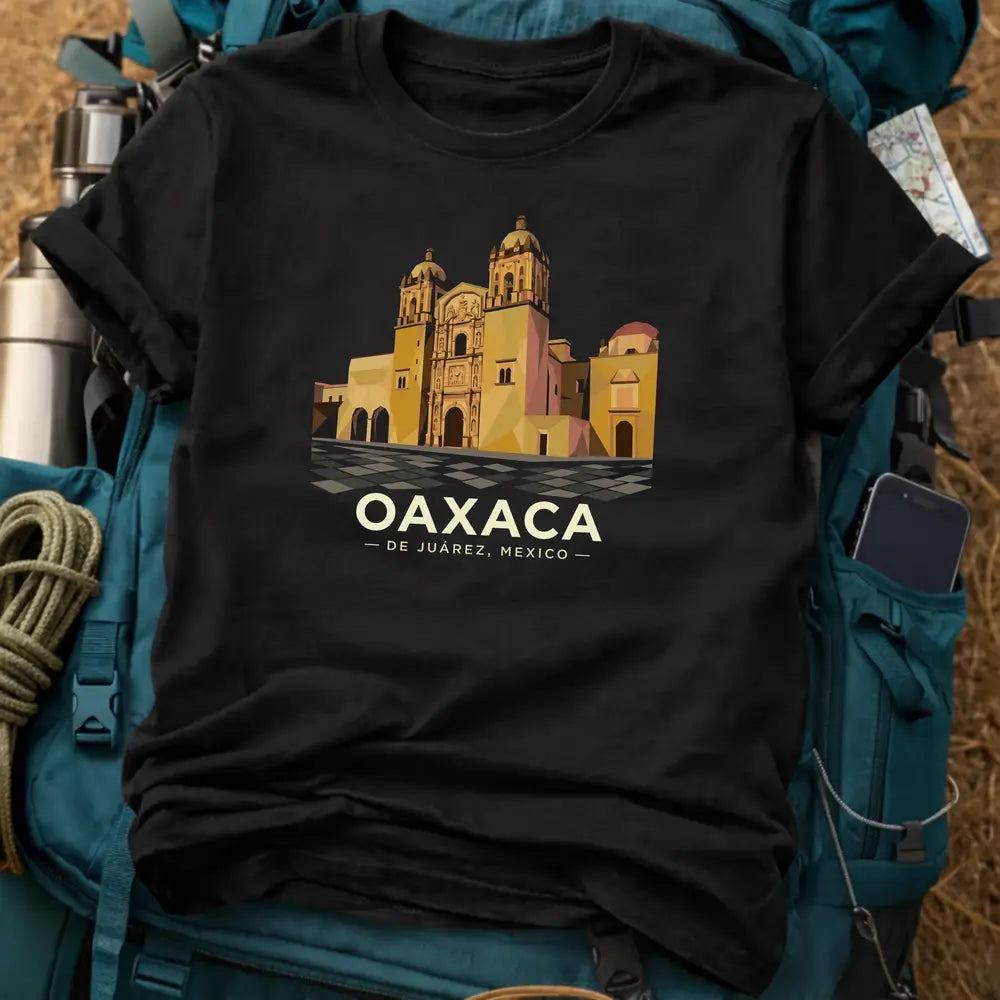 Oaxaca Mexico T-Shirt – Retro Low-Poly Architecture Graphic Tee