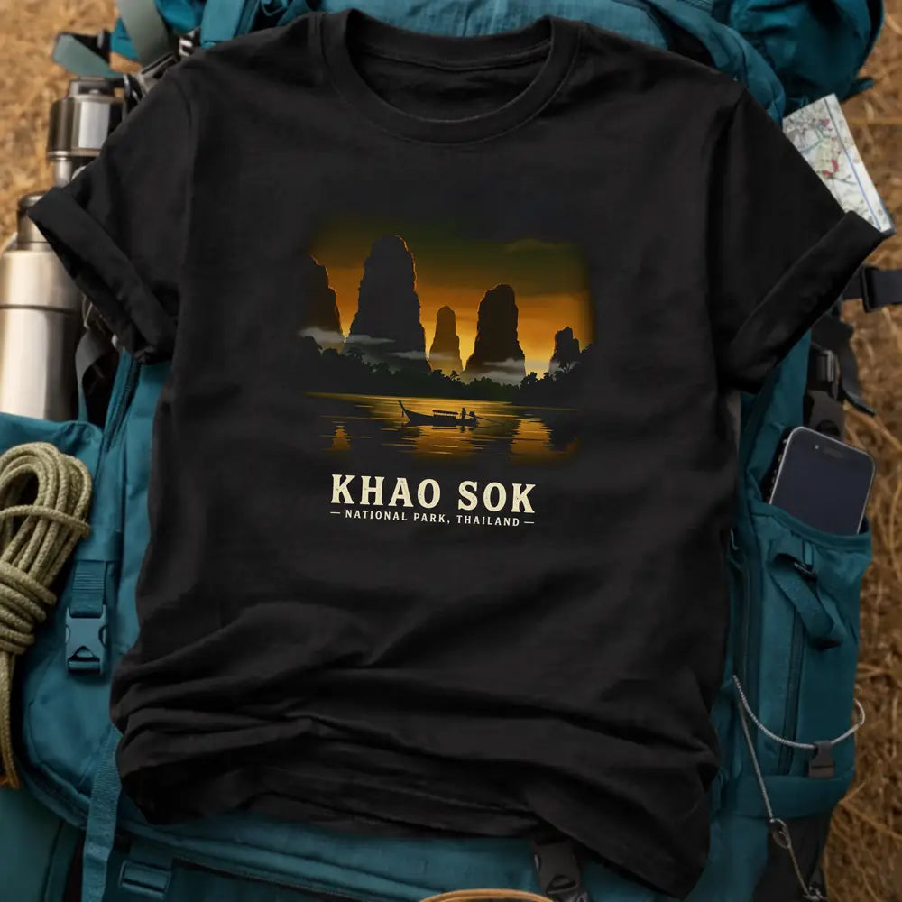 Khao Sok Thailand T-Shirt – Tropical Night Sky Wilderness Graphic Tee