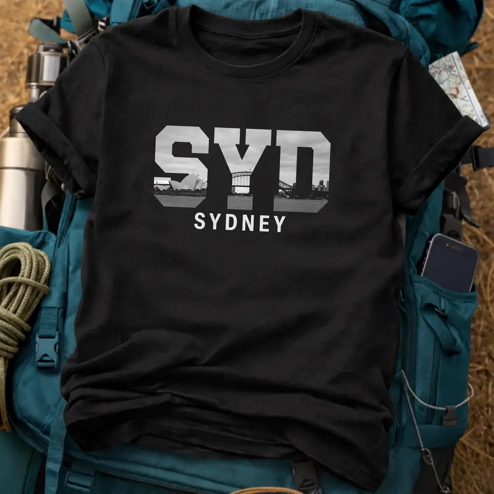 Sydney Skyline Photo Graphic T-Shirt