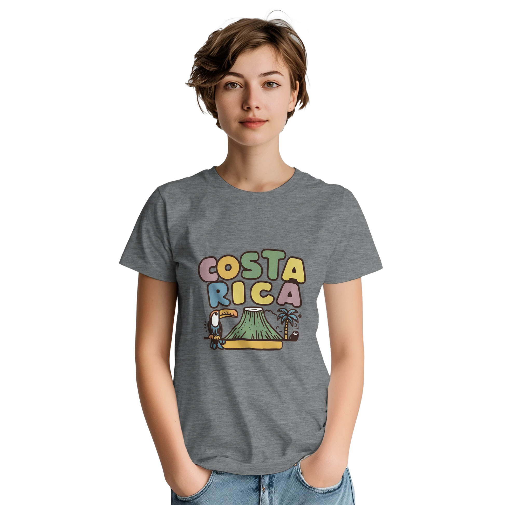 Costa Rica Unisex Travel T-Shirt featuring a person