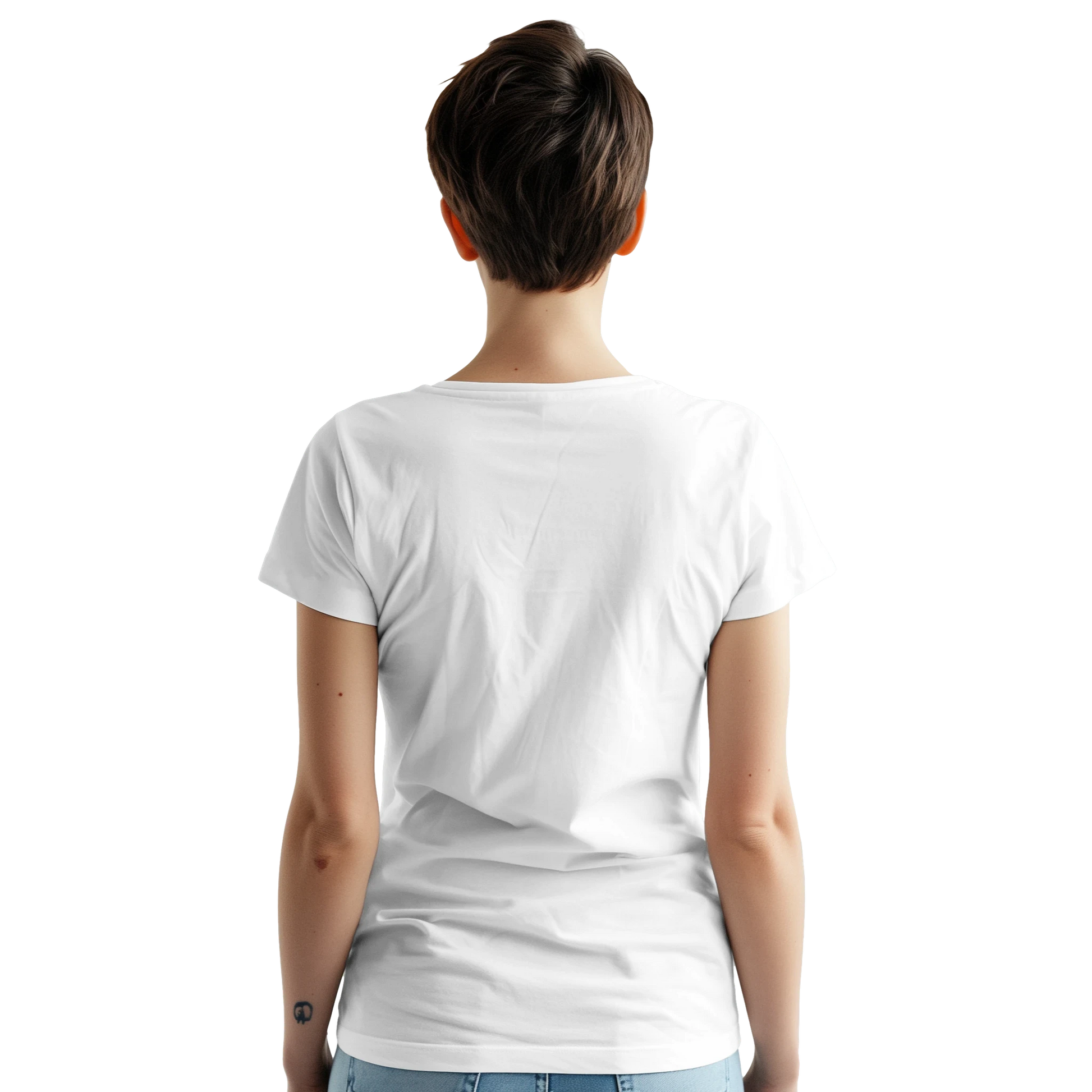 Mongolia Unisex Travel T-Shirt featuring a person from the back