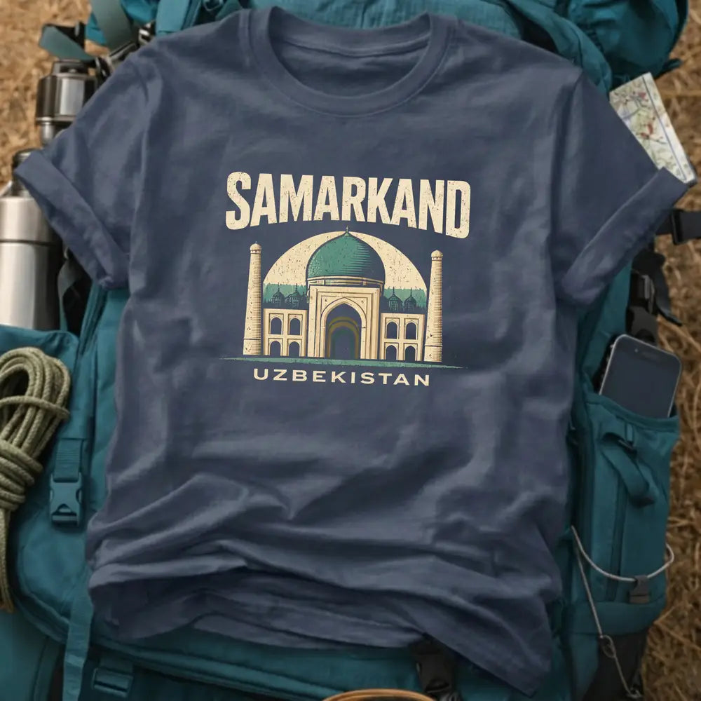 Samarkand Uzbekistan T-Shirt – Registan Square Silk Road Graphic Tee