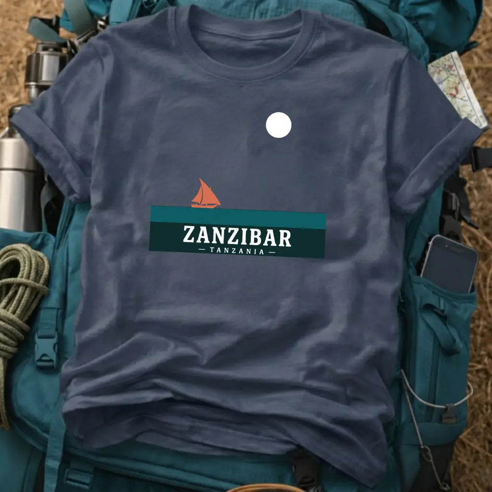 Zanzibar T-Shirt – Minimalist Traditional Dhow Graphic Tee