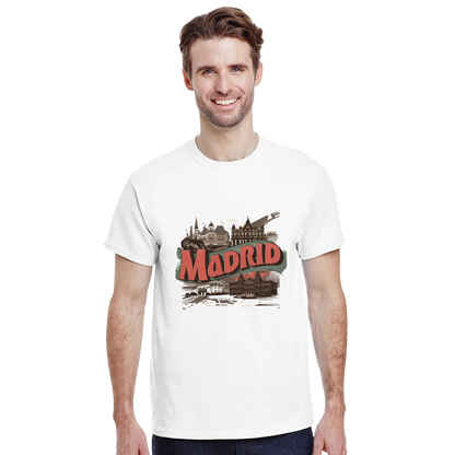 Madrid Spain Unisex Travel T-Shirt featuring a man