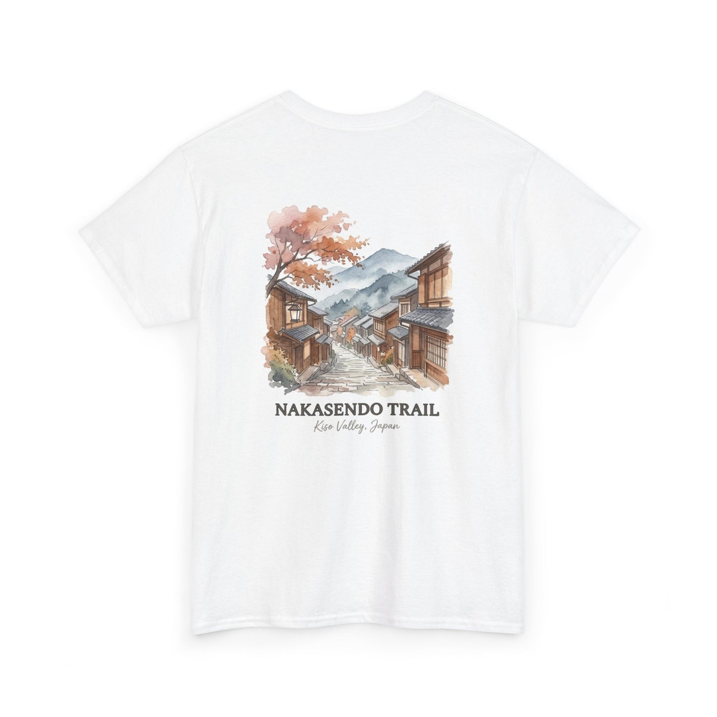 Nakasendo Trail Japan T-Shirt – Retro Watercolor Kiso Valley Graphic Tee