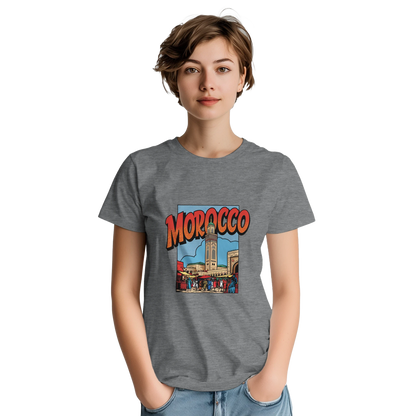 Morocco Unisex Travel T-Shirt featuring a person