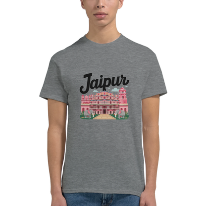 Jaipur India Unisex Travel T-Shirt featuring a man