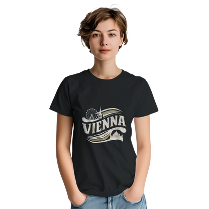 Vienna Austria Unisex Travel T-Shirt featuring a person