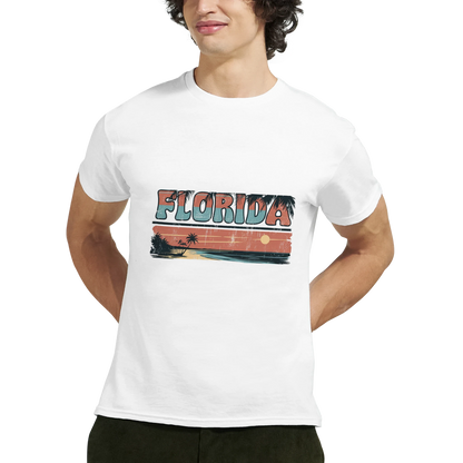 Florida USA Unisex Travel T-Shirt featuring a man